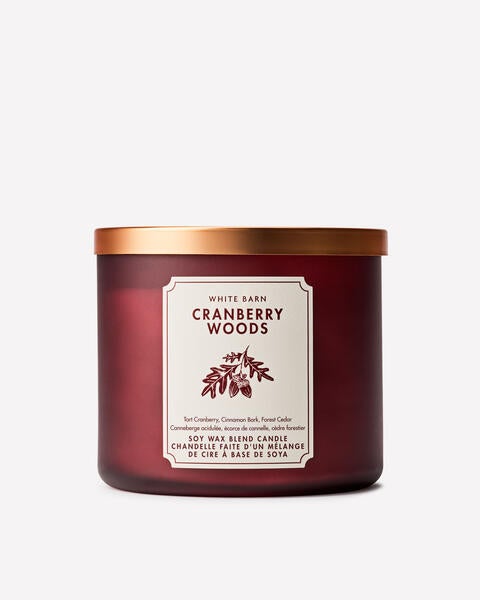 Chandelle à 3 mèches Cranberry Woods