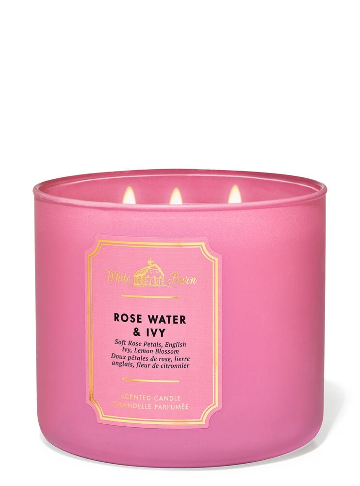 Rose Water & Ivy 3-Wick Candle