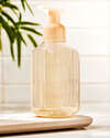 Cream Vertical Lines Gentle & Clean Foaming Hand Soap Dispenser