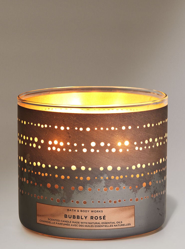 Bubbly Rosé 3Wick Candle Bath and Body Works