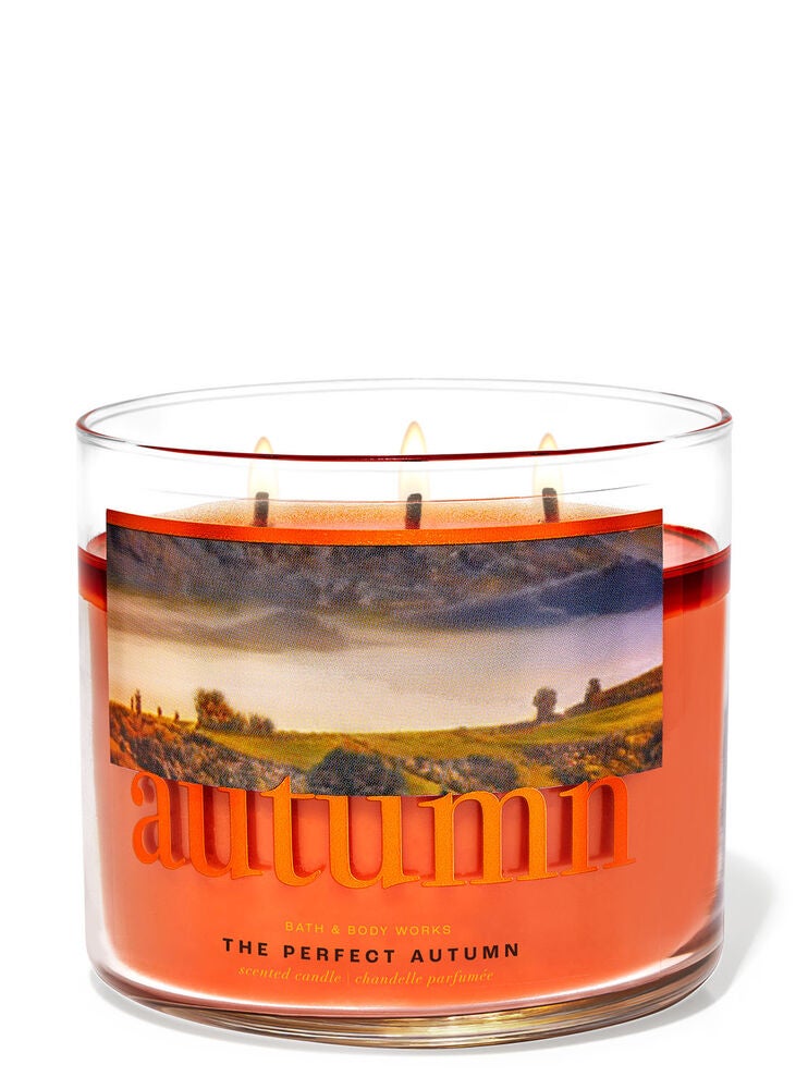 The Perfect Autumn 3Wick Candle Bath and Body Works