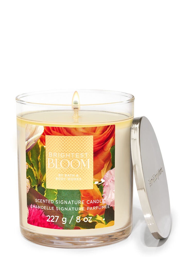 Brightest Bloom Signature Single Wick Candle Bath and Body Works