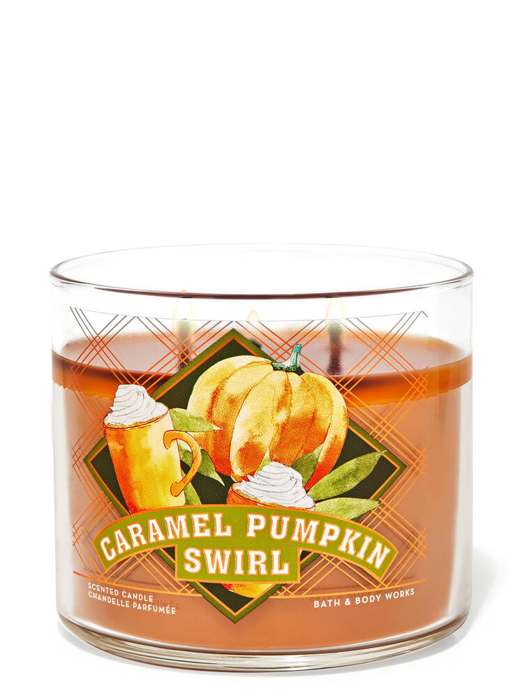 Chandelle à 3 mèches Caramel Pumpkin Swirl