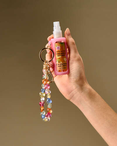 Pink Wristlet Hand Sanitizer Spray Holder