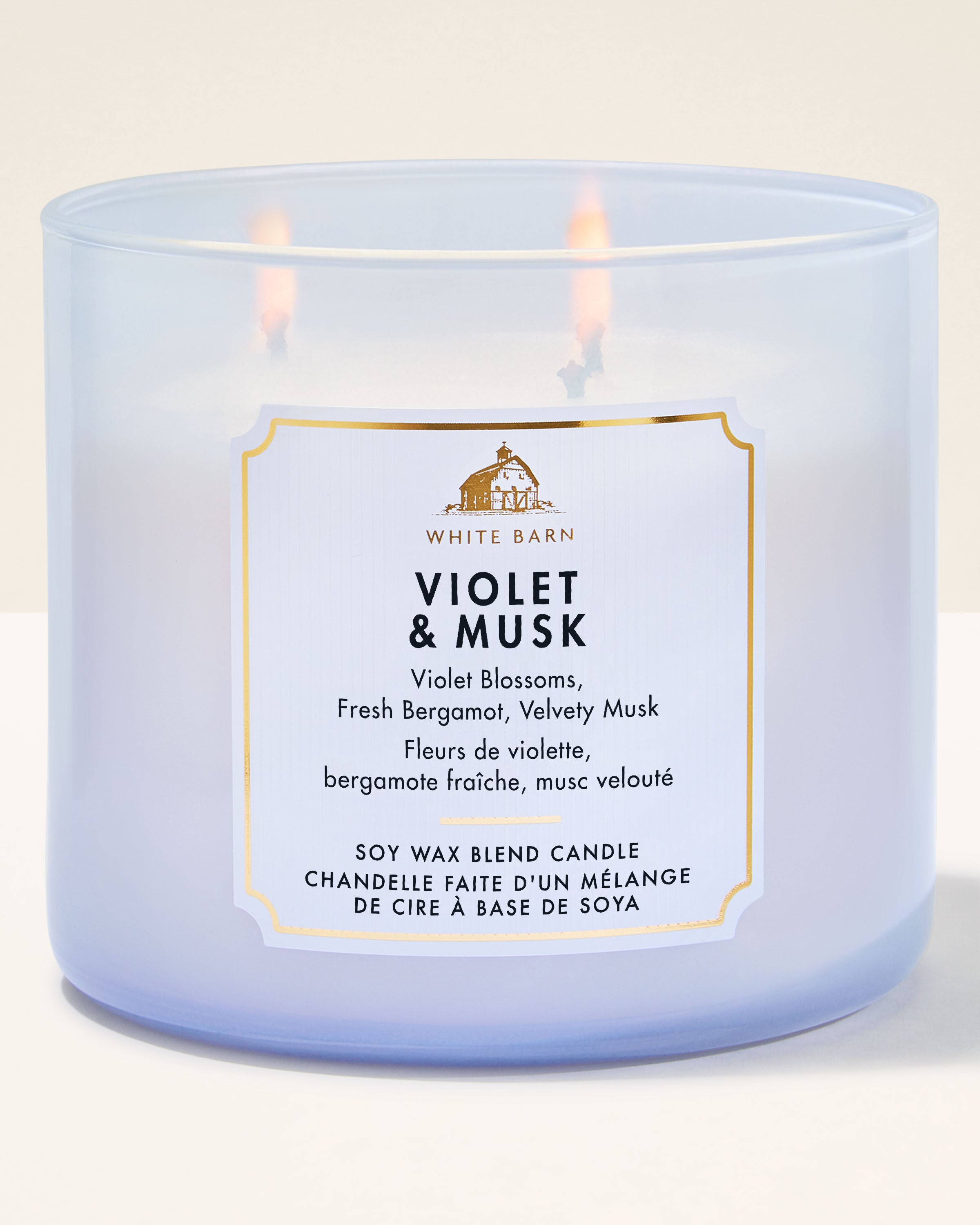 専用 Bath & Body Works Mist Candle Violet & Musk 3-Wick Candle | Bath & Body Works
