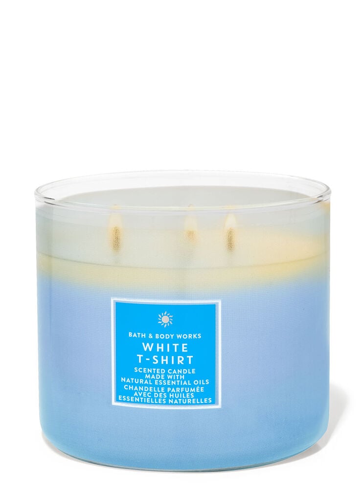 White T-Shirt 3-Wick Candle