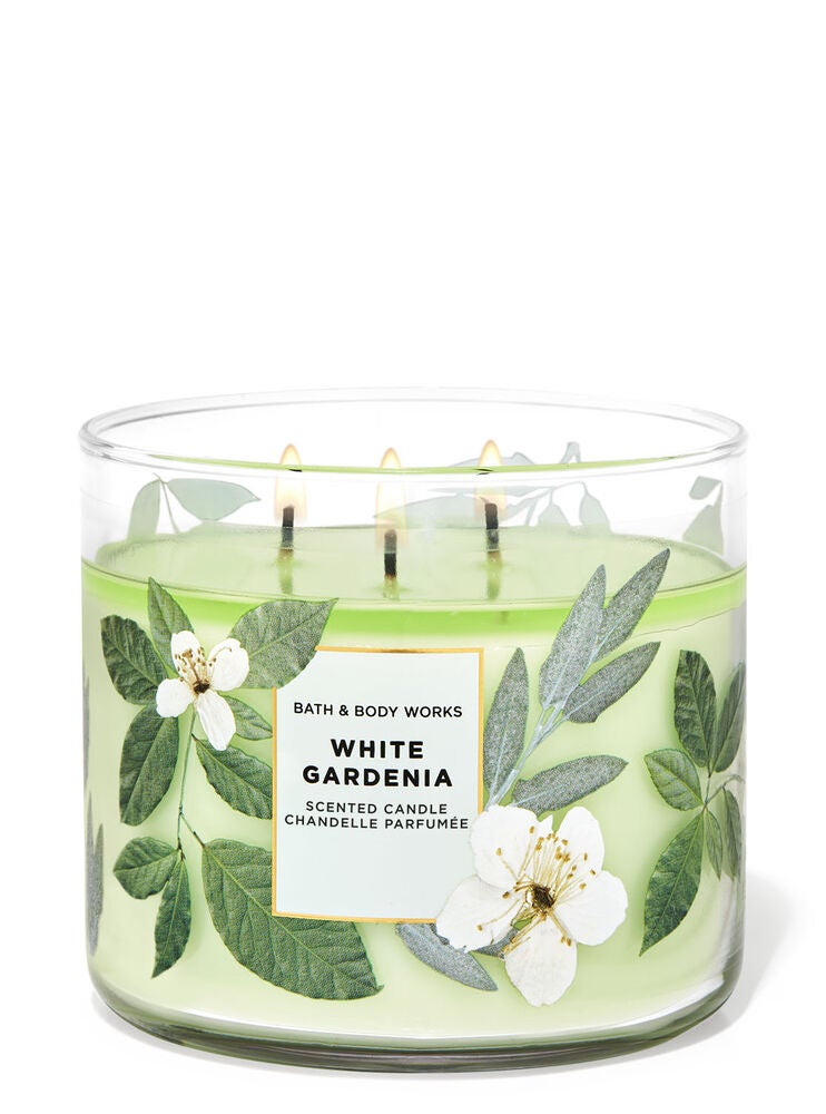 White Gardenia 3 Wick Candle Bath And Body Works