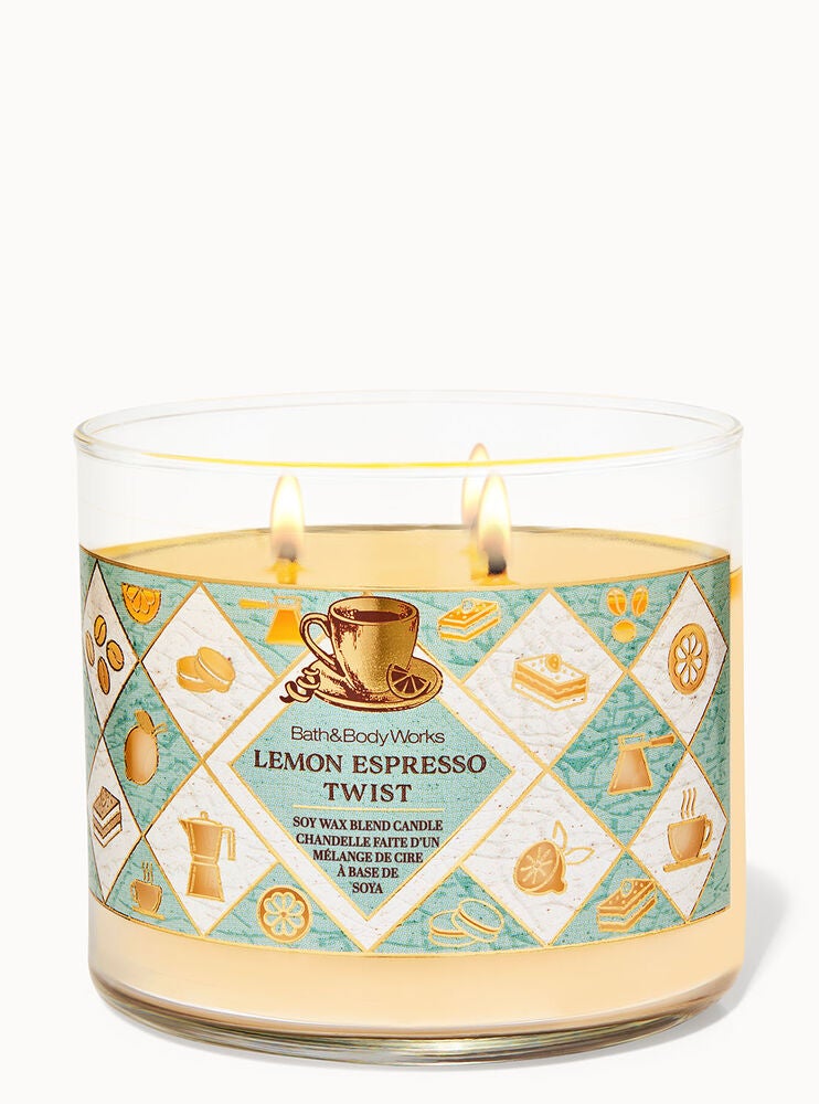 Lemon Espresso Twist 3-Wick Candle | Bath and Body Works