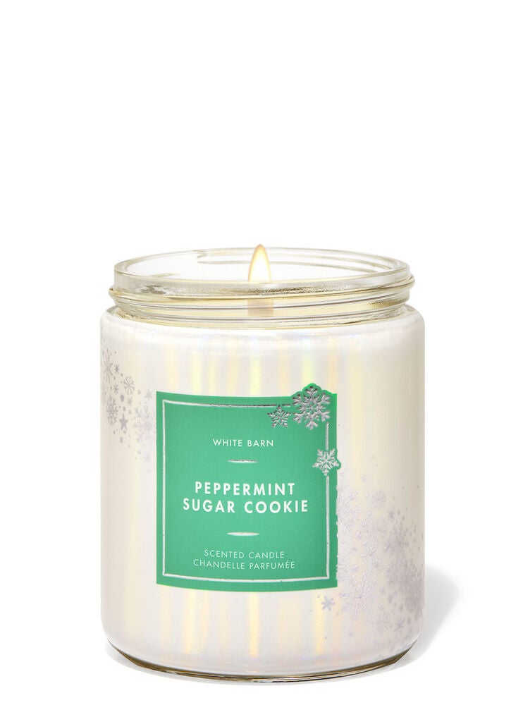 Peppermint Sugar Cookie Single Wick Candle Bath and Body Works
