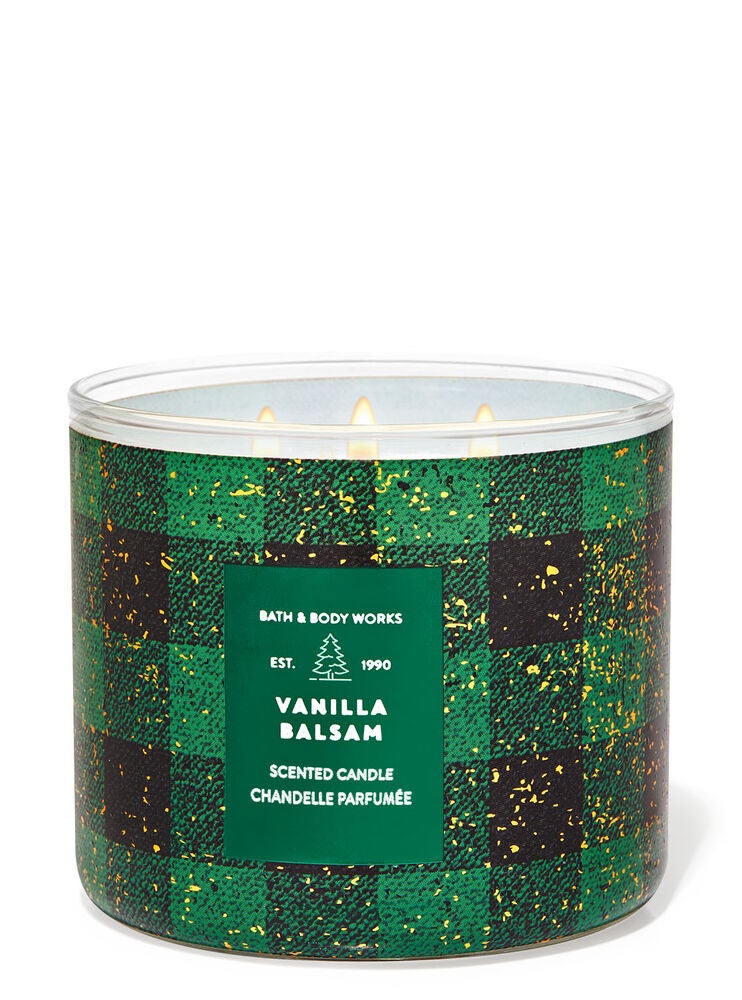 Vanilla Balsam 3Wick Candle Bath and Body Works