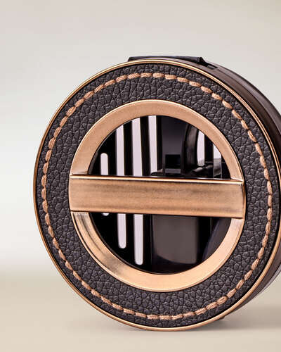 Leather Stitched Car Fragrance Holder
