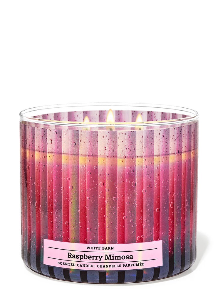 Raspberry Mimosa 3Wick Candle Bath and Body Works