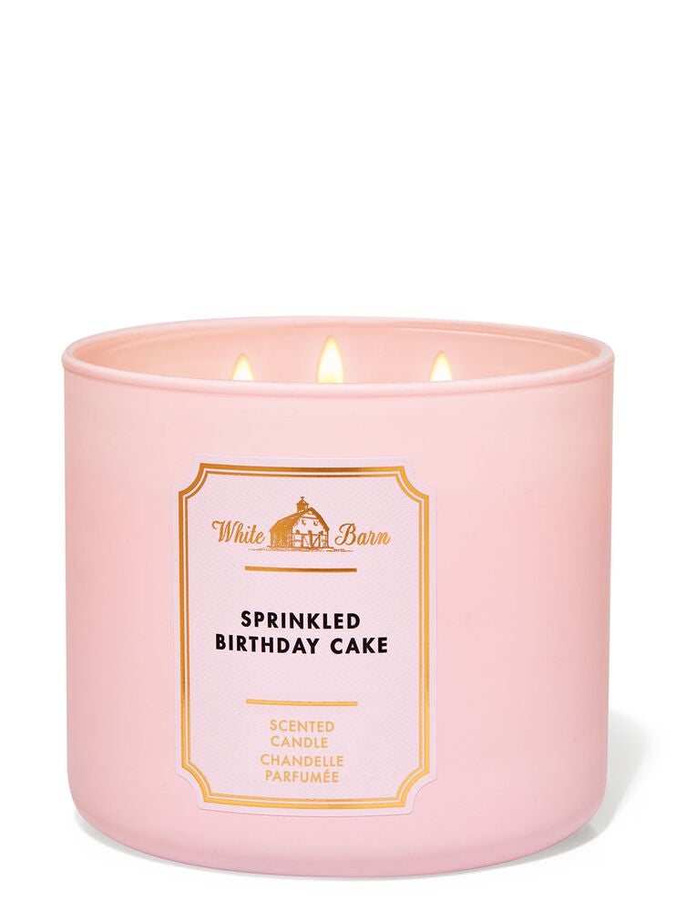Sprinkled Birthday Cake 3Wick Candle Bath and Body Works