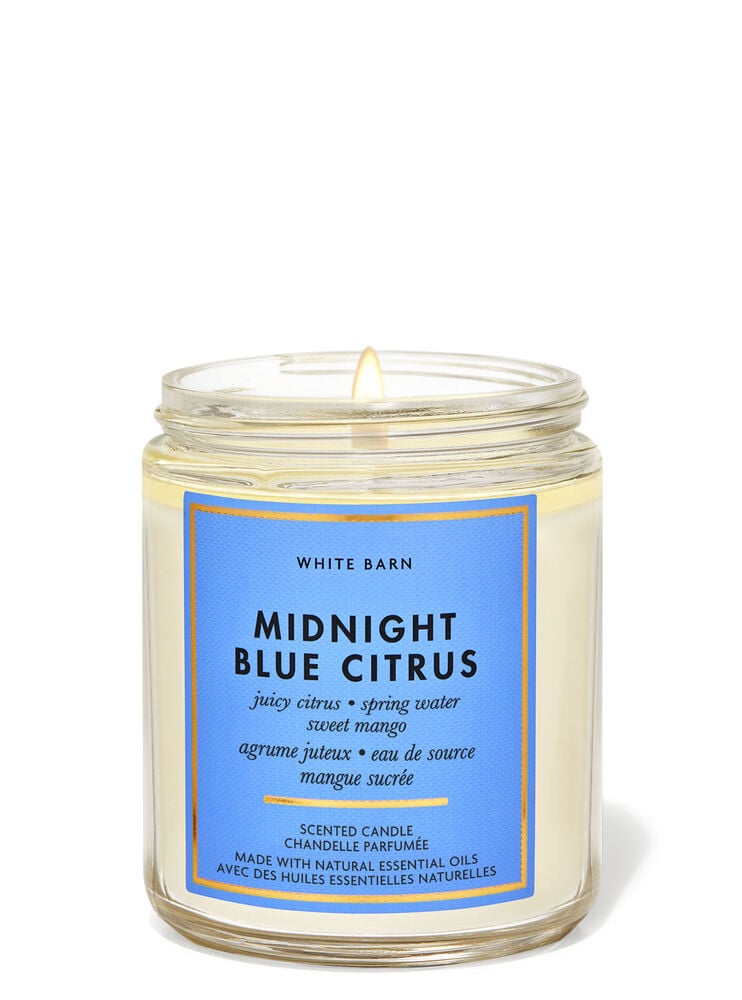 Midnight Blue Citrus Mason Single Wick Candle