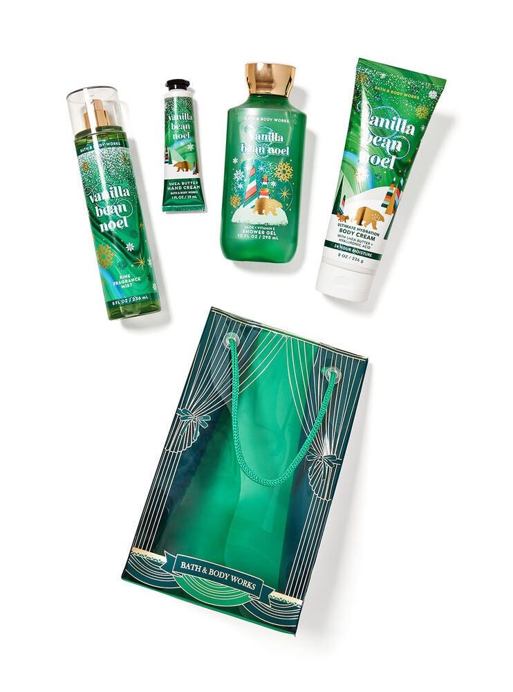 Vanilla Bean Noel Gift Bag Set Bath and Body Works