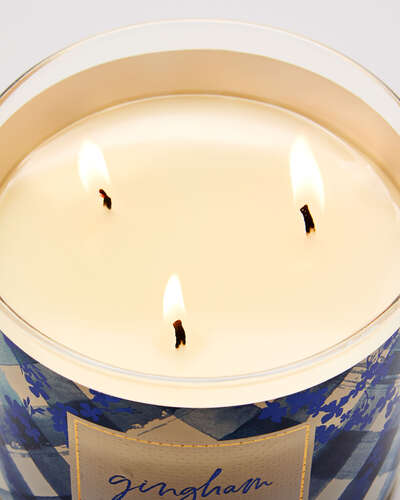 Gingham 3-Wick Candle