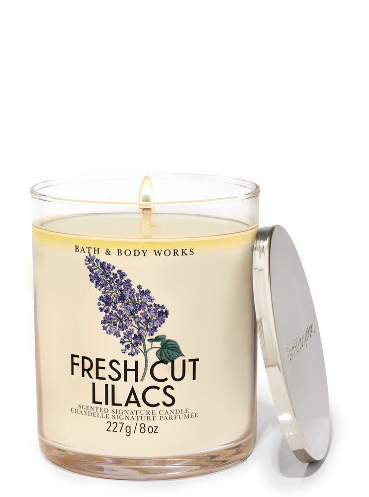 Fresh Cut Lilacs Signature Single Wick Candle Bath and Body Works