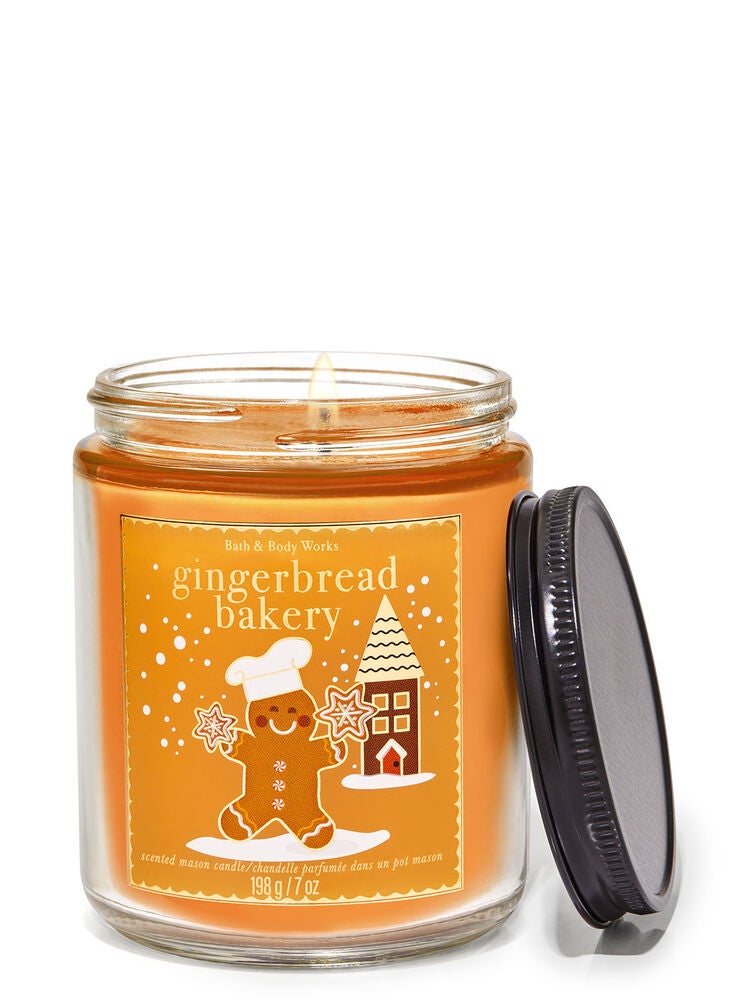 Gingerbread Bakery Mason Single Wick Candle Bath and Body Works