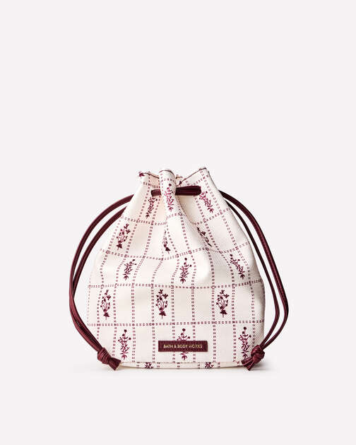 Cream & Burgundy Rustic Floral Gift Bag