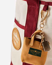 Burgundy & Cream Heritage Tote Bag