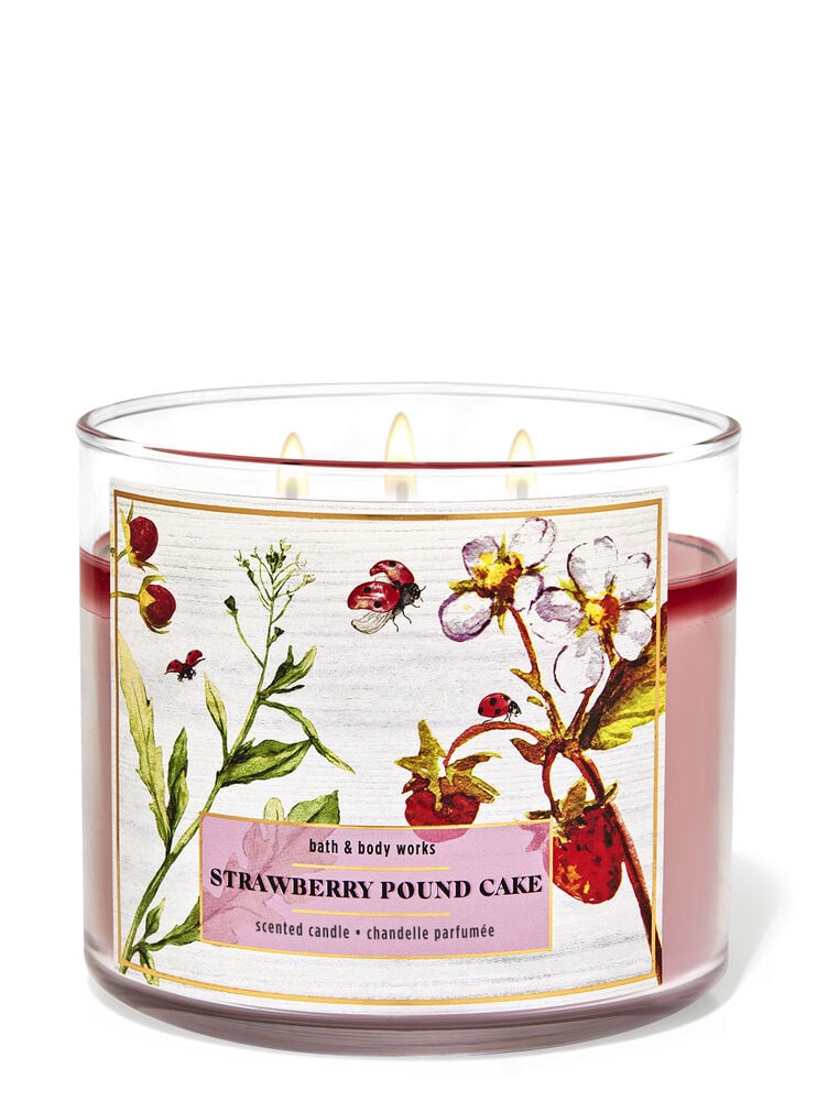 Strawberry Pound Cake 3-Wick Candle