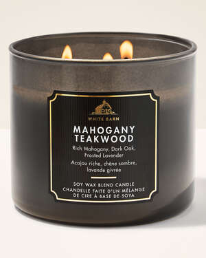 Mahogany Teakwood 3-Wick Candle