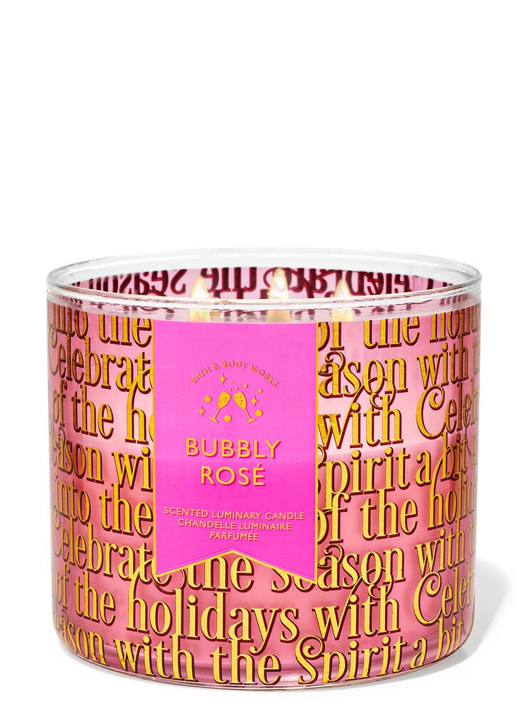 Bubbly Rosé 3Wick Candle Bath and Body Works