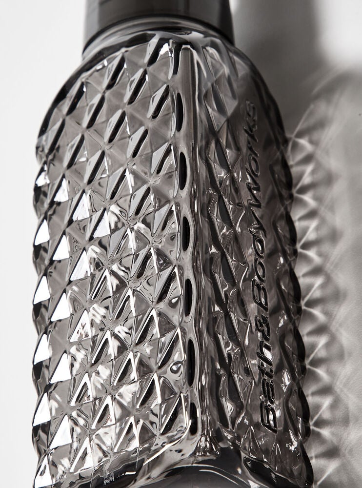 Faceted Black Glass Gentle & Clean Foaming Hand Soap Dispenser Bath