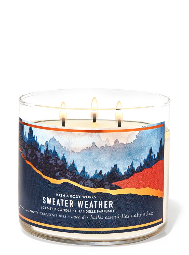 Sweater Weather 3Wick Candle Bath and Body Works