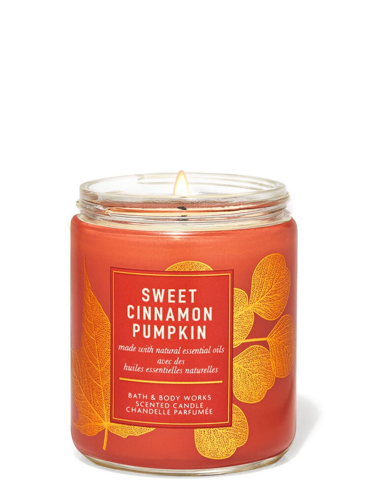 Sweet Cinnamon Pumpkin Single Wick Candle Bath and Body Works