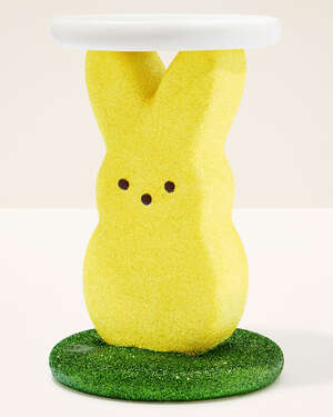 PEEPS&reg; Glittery Marshmallow Bunny 3-Wick Candle Holder