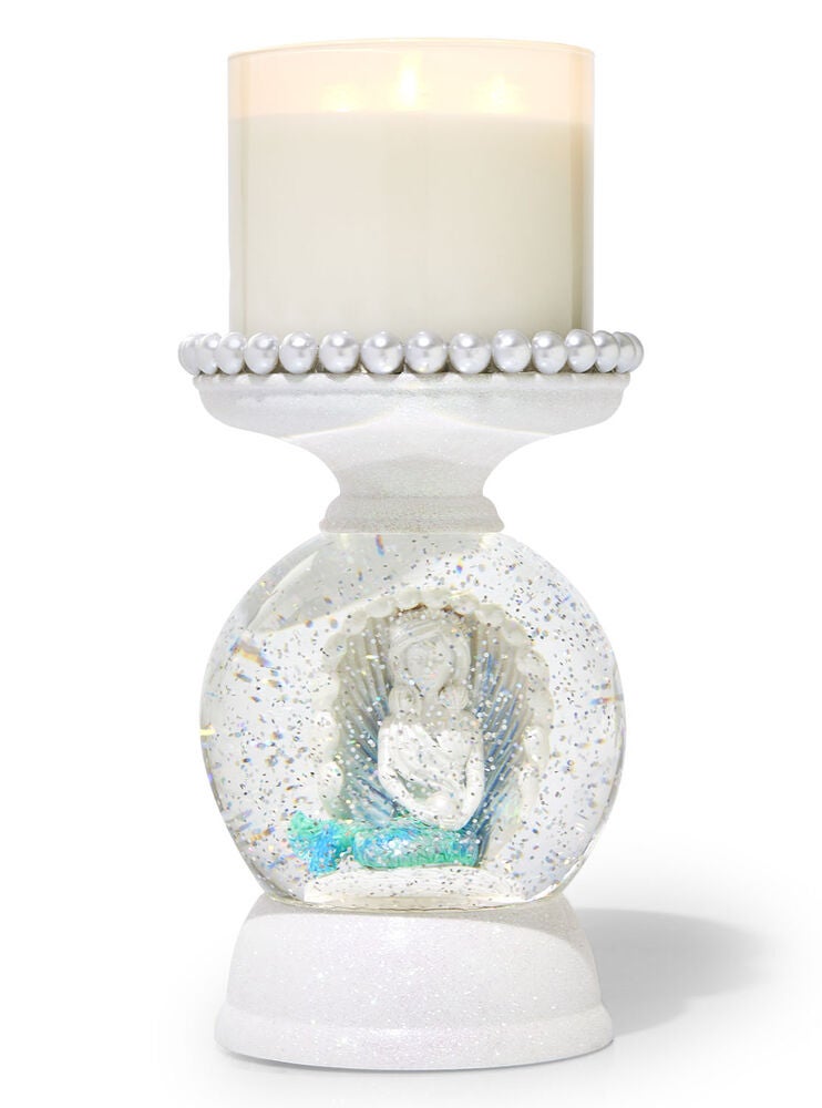 Water Globe Mermaid 3Wick Candle Holder Bath and Body Works