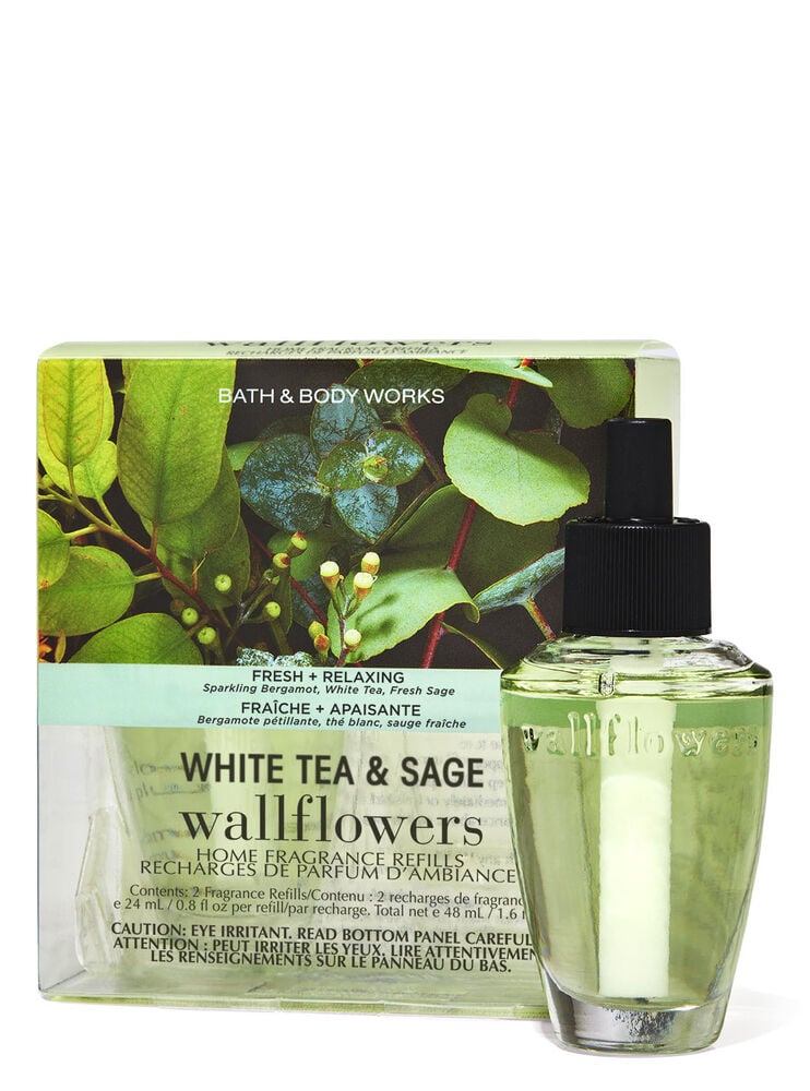 Paquet de 2 recharges de fragrance Wallflowers White Tea & Sage