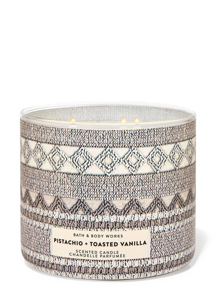 Pistachio & Toasted Vanilla 3Wick Candle Bath and Body Works