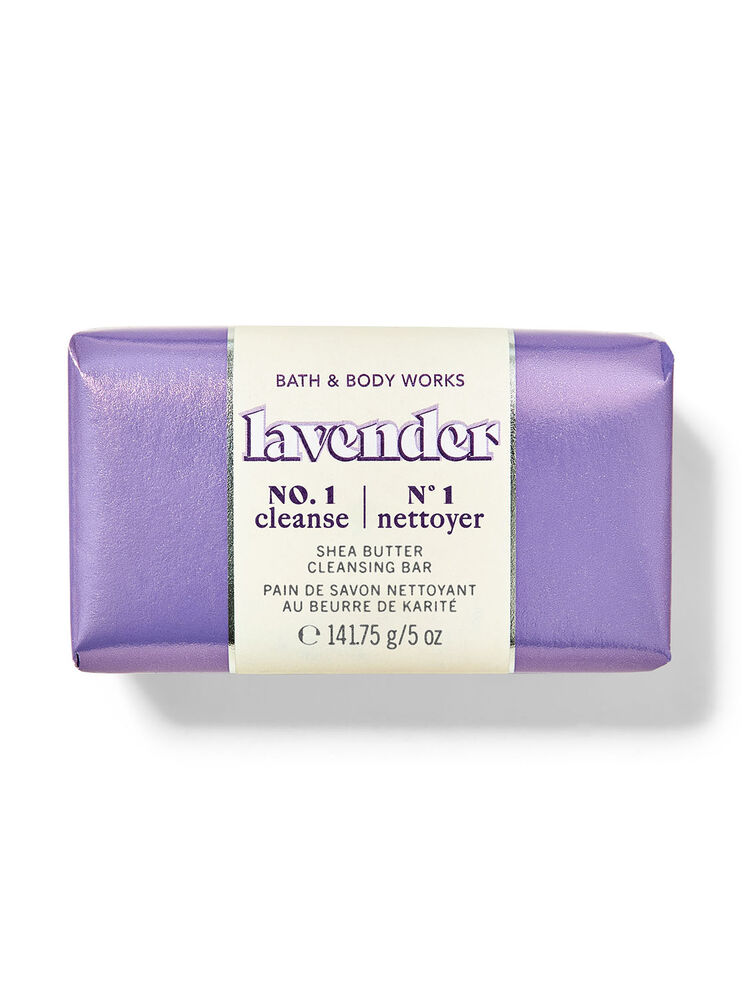 Pain de savon nettoyant au beurre de karité Lavender