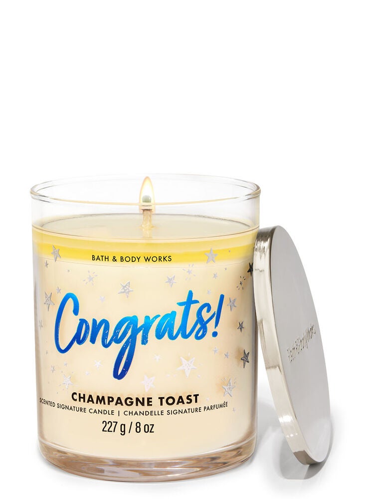 Champagne Toast Signature Single Wick Candle Bath and Body Works