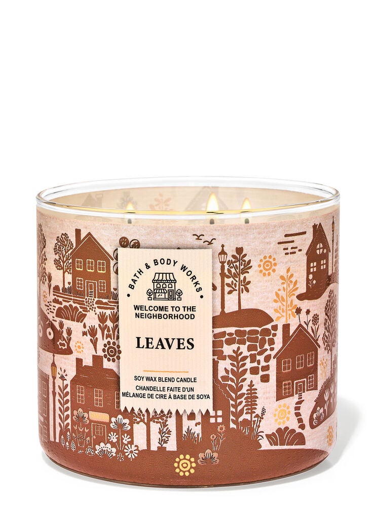 Leaves 3Wick Candle Bath and Body Works