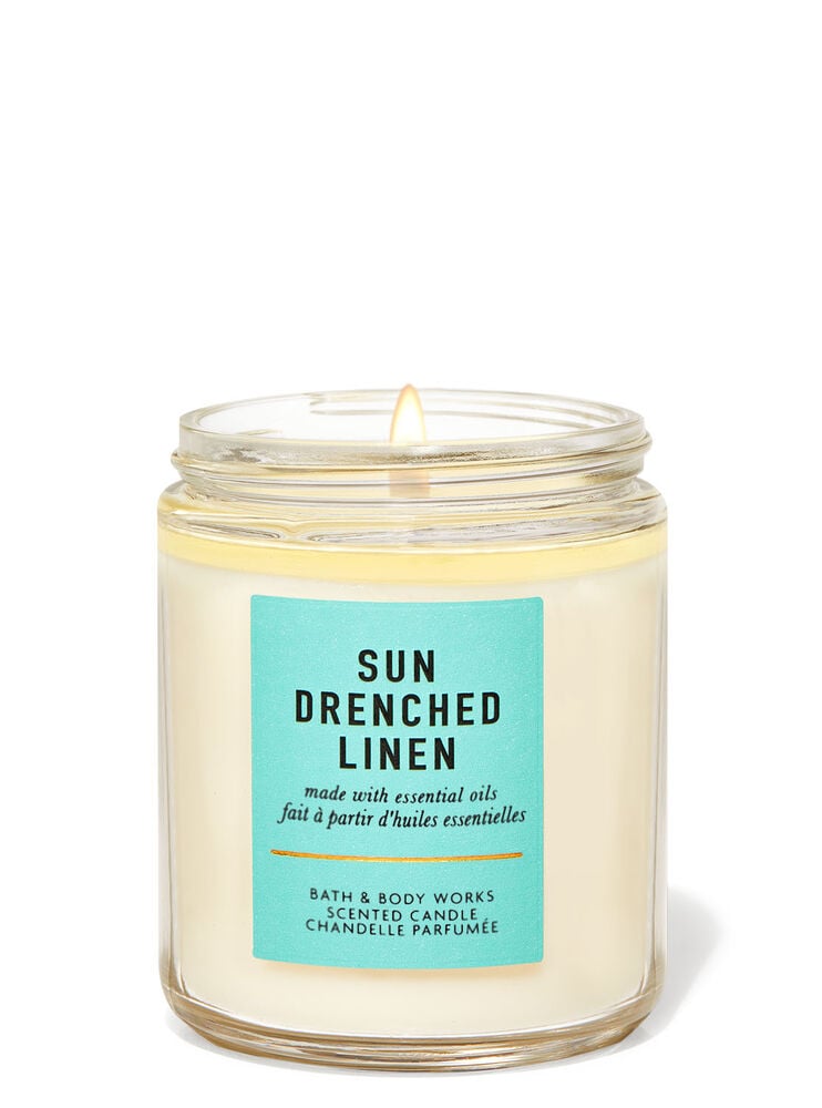 Sun-Drenched Linen Single Wick Candle
