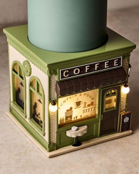 Porte-chandelle à 3 mèches Piédestal pause café lumineux