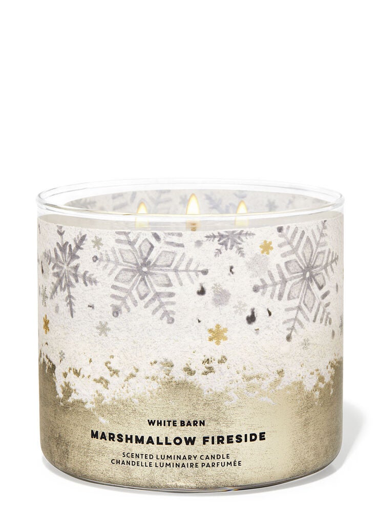 Marshmallow Fireside 3Wick Candle Bath and Body Works