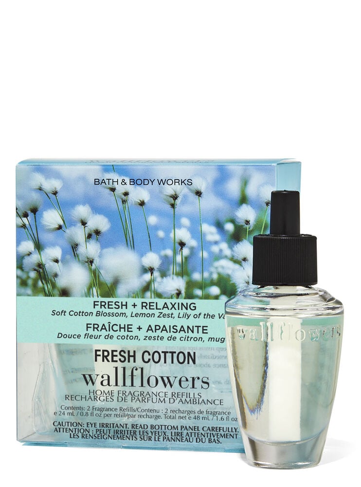 Paquet de 2 recharges de fragrance Wallflowers Fresh Cotton
