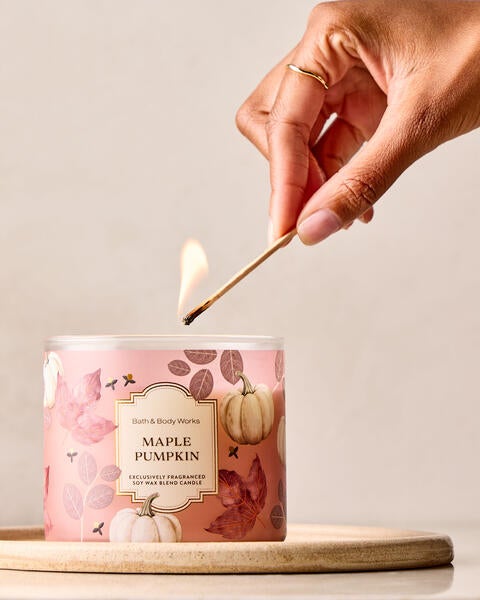 Chandelle à 3 mèches Maple Pumpkin