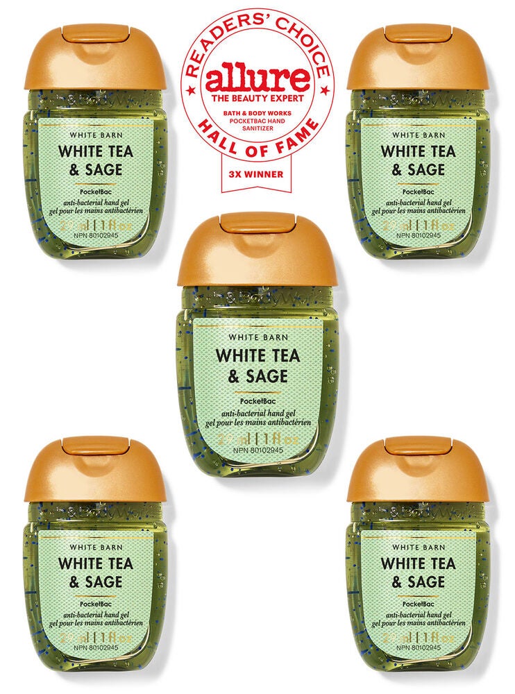 White Tea & Sage Pocketbac Hand Sanitizer 5Pack Bath and Body Works