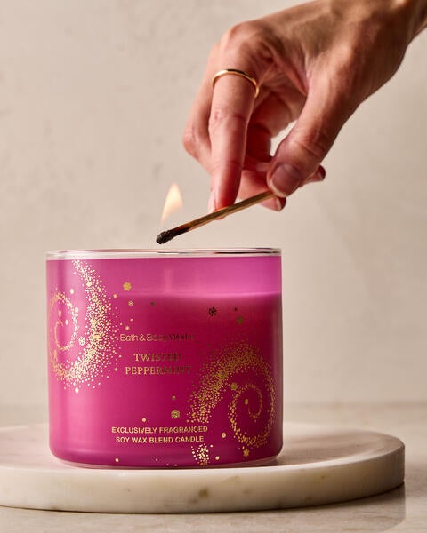 Twisted Peppermint 3-Wick Candle