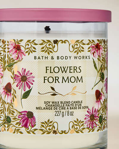 Flowers For Mom Single Wick Candle