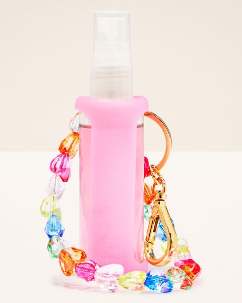 Pink Wristlet Hand Sanitizer Spray Holder