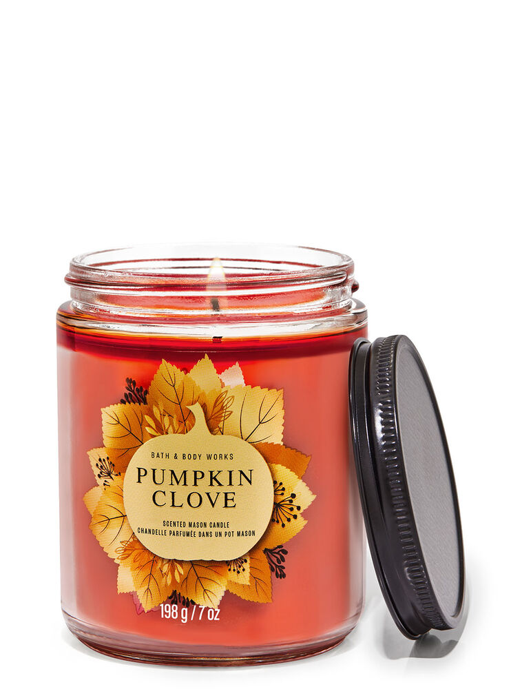 Pumpkin Clove Mason Single Wick Candle