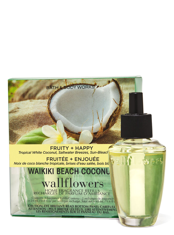 Waikiki Beach Coconut Wallflowers Fragrance Refills, 2-Pack