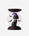 Light-up Cat and Moon Pedestal 3-Wick Candle Holder