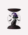 Light-up Cat and Moon Pedestal 3-Wick Candle Holder